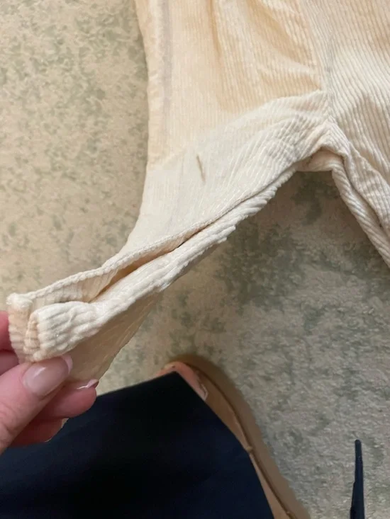 H&M Cream Ribbed Ruffle One-Piece - Picture 5 of 5